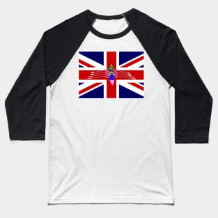 Rowers Rowing on English Flag Baseball T-Shirt